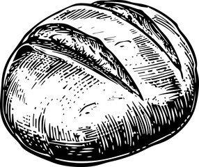 artisan loaf of bread, perfect for bakery branding or bread-making tutorials.