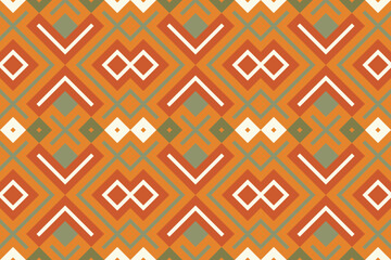 Ikat Seamless Pattern Embroidery Background. Ikat Design Geometric Ethnic Oriental Pattern traditional.aztec Style Abstract Vector design for Texture,fabric,clothing,wrapping,sarong.