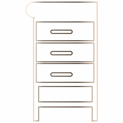 Cabinet for storing things and books design.