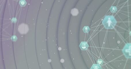 Image of globe with networks of connections