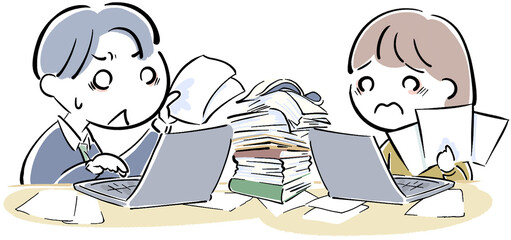 仕事が多くて終わらない人たち