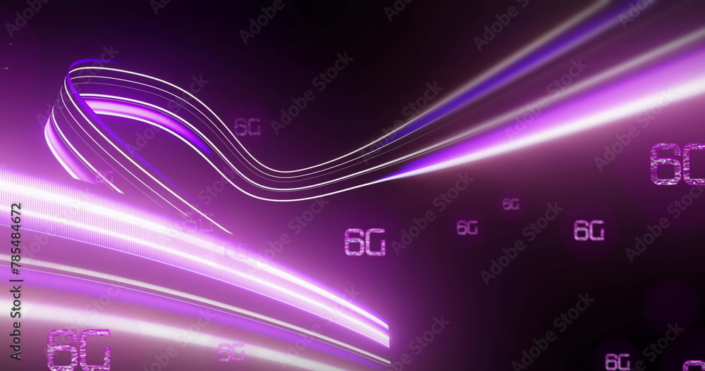 Poster image of 6g text and data processing on dark background