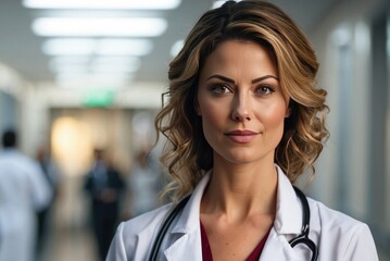 A woman doctor at the hospital