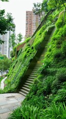 Building a sustainable green space in an urban area, ecofriendly, innovative