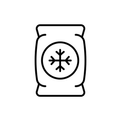 Frozen food outline icons, minimalist vector illustration ,simple transparent graphic element .Isolated on white background