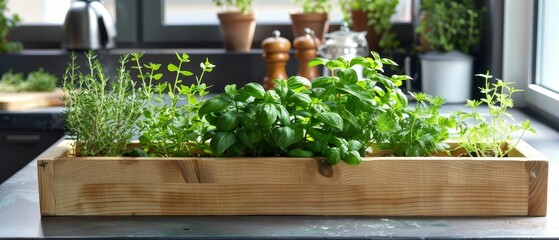 Crafting an indoor herb garden, culinary, fresh, green