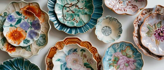 Decorative plates that require special care, artistic, delicate, cherish - obrazy, fototapety, plakaty