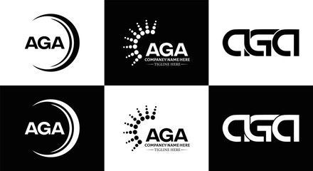 AGA logo. A G A design. White AGA letter. AGA, A G A letter logo design. Initial letter AGA linked circle uppercase monogram logo. A G A letter logo vector design. top logo, Most Recent, Featured,