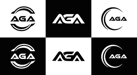 AGA logo. A G A design. White AGA letter. AGA, A G A letter logo design. Initial letter AGA linked circle uppercase monogram logo. A G A letter logo vector design. top logo, Most Recent, Featured,