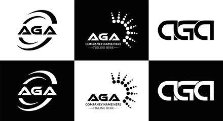 AGA logo. A G A design. White AGA letter. AGA, A G A letter logo design. Initial letter AGA linked circle uppercase monogram logo. A G A letter logo vector design. top logo, Most Recent, Featured,