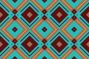 Ikat Fabric Paisley Embroidery Background. Ikat Frame Geometric Ethnic Oriental Pattern traditional.aztec Style Abstract Vector illustration.design for Texture,fabric,clothing,wrapping,sarong.