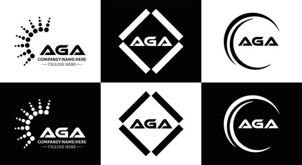 AGA logo. A G A design. White AGA letter. AGA, A G A letter logo design. Initial letter AGA linked circle uppercase monogram logo. A G A letter logo vector design. top logo, Most Recent, Featured,