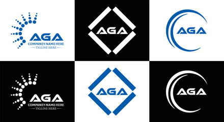 AGA logo. A G A design. White AGA letter. AGA, A G A letter logo design. Initial letter AGA linked circle uppercase monogram logo. A G A letter logo vector design. top logo, Most Recent, Featured,