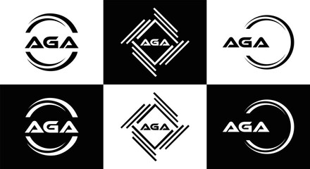AGA logo. A G A design. White AGA letter. AGA, A G A letter logo design. Initial letter AGA linked circle uppercase monogram logo. A G A letter logo vector design. top logo, Most Recent, Featured,