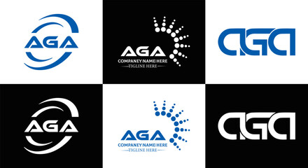 AGA logo. A G A design. White AGA letter. AGA, A G A letter logo design. Initial letter AGA linked circle uppercase monogram logo. A G A letter logo vector design. top logo, Most Recent, Featured,
