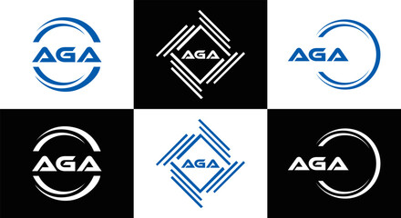 AGA logo. A G A design. White AGA letter. AGA, A G A letter logo design. Initial letter AGA linked circle uppercase monogram logo. A G A letter logo vector design. top logo, Most Recent, Featured,