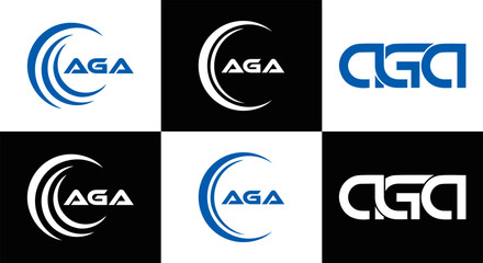 AGA logo. A G A design. White AGA letter. AGA, A G A letter logo design. Initial letter AGA linked circle uppercase monogram logo. A G A letter logo vector design. top logo, Most Recent, Featured,