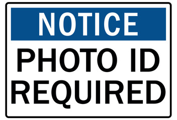 ID badges sign photo id required