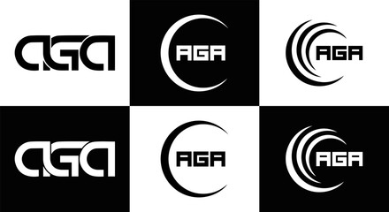 AGA logo. A G A design. White AGA letter. AGA, A G A letter logo design. Initial letter AGA linked circle uppercase monogram logo. A G A letter logo vector design. top logo, Most Recent, Featured,