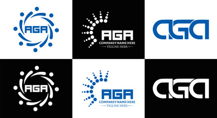 AGA logo. A G A design. White AGA letter. AGA, A G A letter logo design. Initial letter AGA linked circle uppercase monogram logo. A G A letter logo vector design. top logo, Most Recent, Featured,