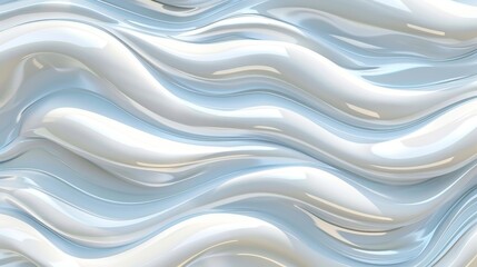 A white background with smooth shiny waves is in contrast to the abstract white background