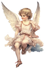 Fototapeta premium PNG A little child angel white background representation spirituality. AI generated Image by rawpixel.
