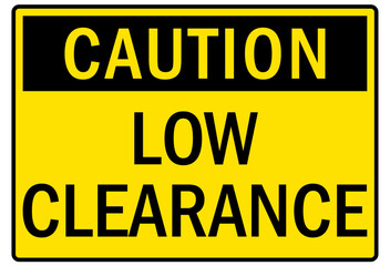 Railroad warning sign low clearance