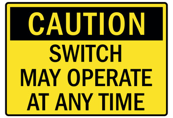 Railroad warning sign switch may operate at any time