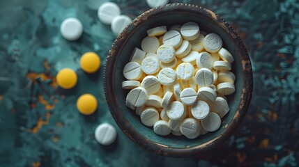 Pills Overdose: The Silent Crisis. Concept Mental Health Awareness, Prescription Drug Misuse, Substance Abuse Prevention, Overdose Epidemic, Treatment and Recovery - obrazy, fototapety, plakaty