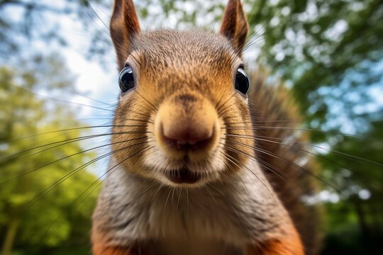 A stunning close-up of Squirrel on forest