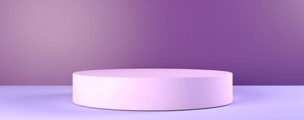 Violet minimal background with cylinder pedestal podium for product display presentation mock up in 3d rendering illustration vector design