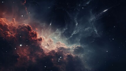 Space background with nebula and stars. Collage. 3D rendering