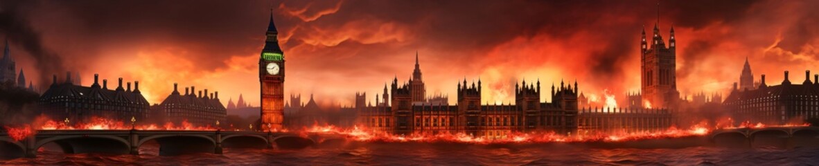 Fototapeta na wymiar Big Ben and Houses of Parliament in London at sunset, United Kingdom