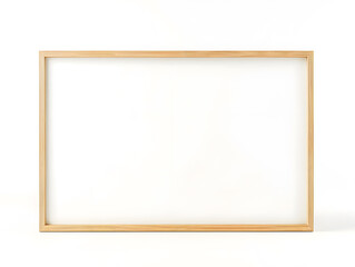 Obraz premium Thin wooden frame mock up isolated on white background