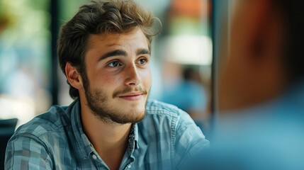 Obraz premium Attentive listening during client feedback