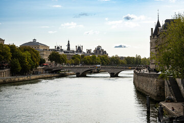 View of the Seine river in Paris