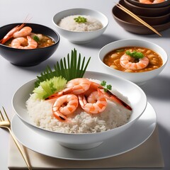 rice with shrimp and vegetables. generated with AI