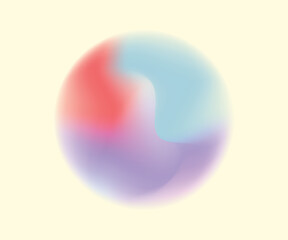 Liquid fluid blue, purple and red color background, Wavy sphere from color, Gradient background