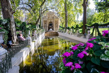 View of the Luxembourg Gardens in Paris - obrazy, fototapety, plakaty