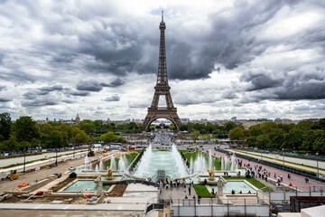 Daytime view of the Eiffel Tower in Paris