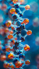 molecules Engage in molecular research to understand the building blocks of life - obrazy, fototapety, plakaty