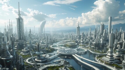 Futuristic Sustainable City Infrastructure