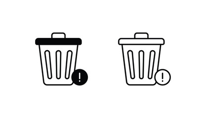 Trash icon design with white background stock illustration