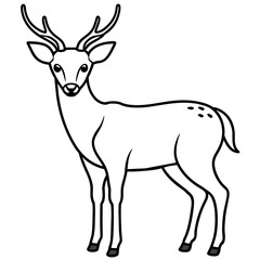       Deer  vector illustration style.
