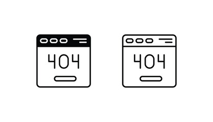 404 Error icon design with white background stock illustration