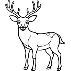       Deer  vector illustration style.
