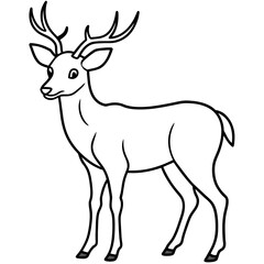       Deer  vector illustration style.
