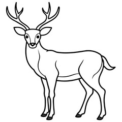       Deer  vector illustration style.
