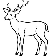       Deer  vector illustration style.
