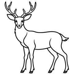       Deer  vector illustration style.

